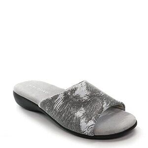 David Tate Womens Fran Slippers, Gray Snake Print, 6